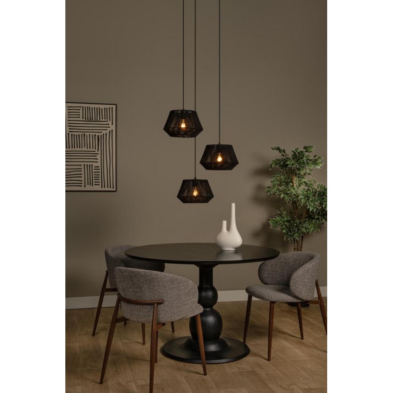 Lucide JESSICA Hanglamp Ø 35,5 cm 3xE27 Zwart - Afbeelding 6