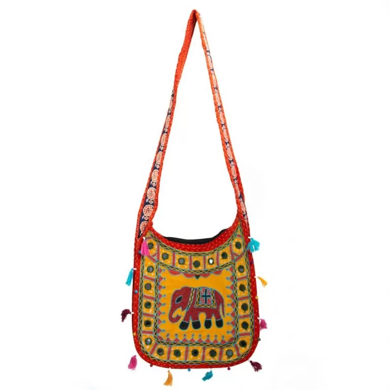 Tas Katoen – Tas India – Kleurrijk India Verrassing – Olifant – 35 x 32 cm - Afbeelding 5