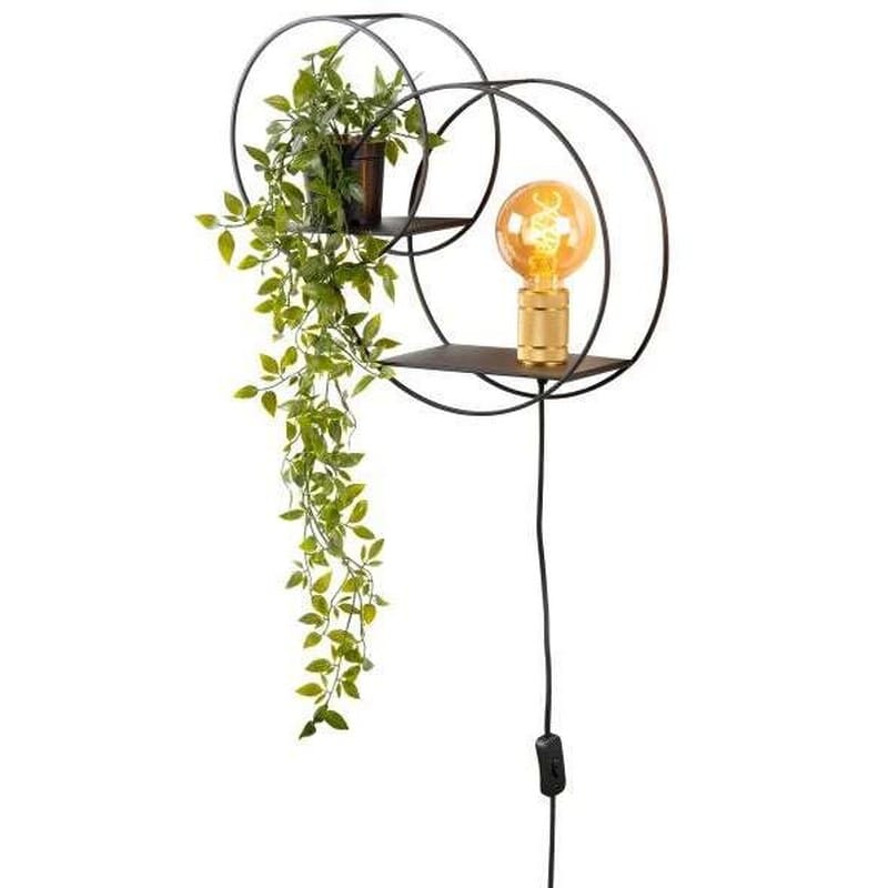Lucide CIRCLE Wandlamp E27 Goud/Zwart - Afbeelding 2