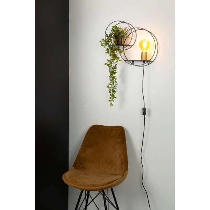 Lucide CIRCLE Wandlamp E27 Goud/Zwart - Afbeelding 7