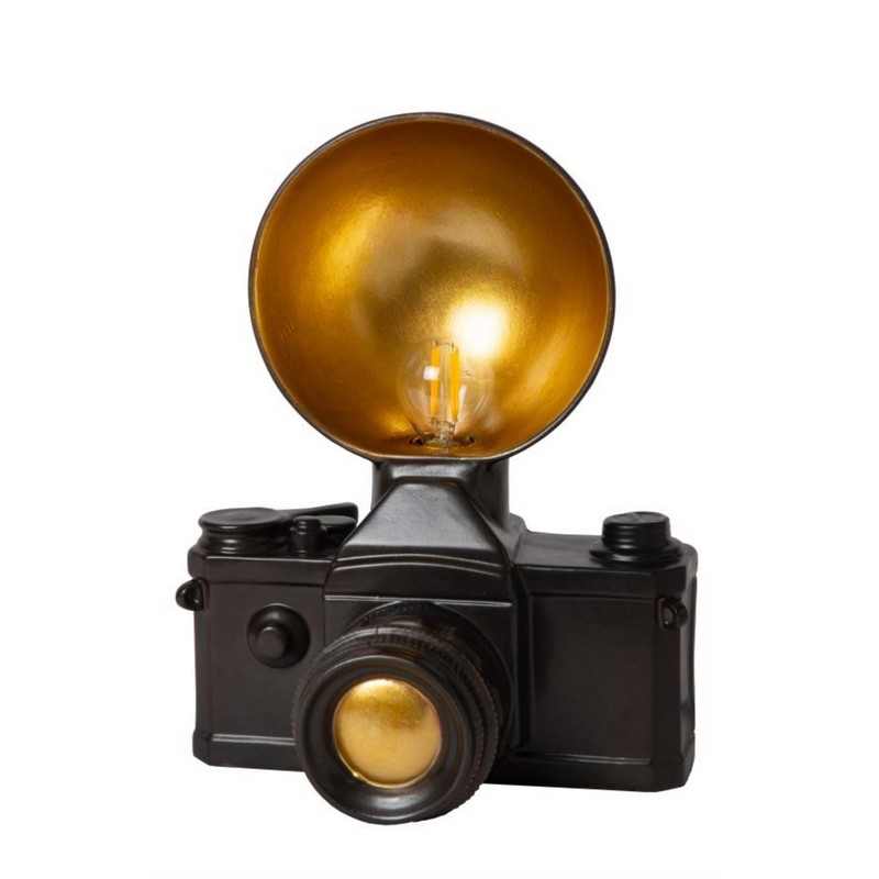 Lucide EXTRAVAGANZA CAMERA Tafellamp 1xE14 Zwart - Afbeelding 2