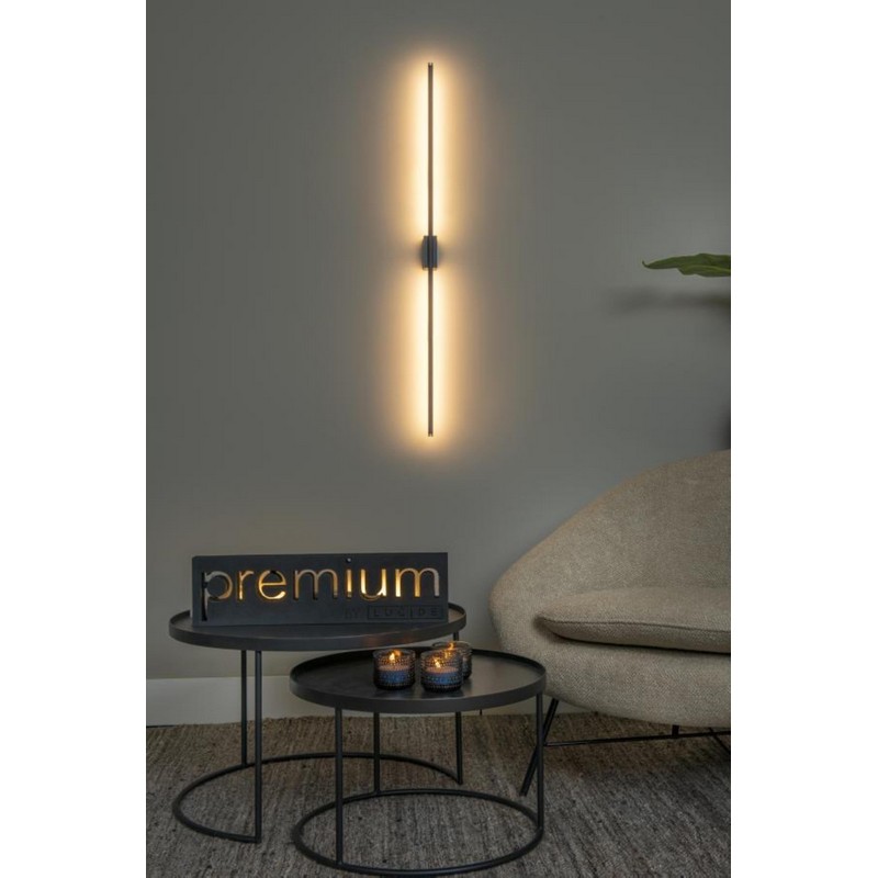 Lucide Premium MARNIK Wandlamp LED Dimb. CCT 1x18W 2700K/4000K Zwart - Afbeelding 3
