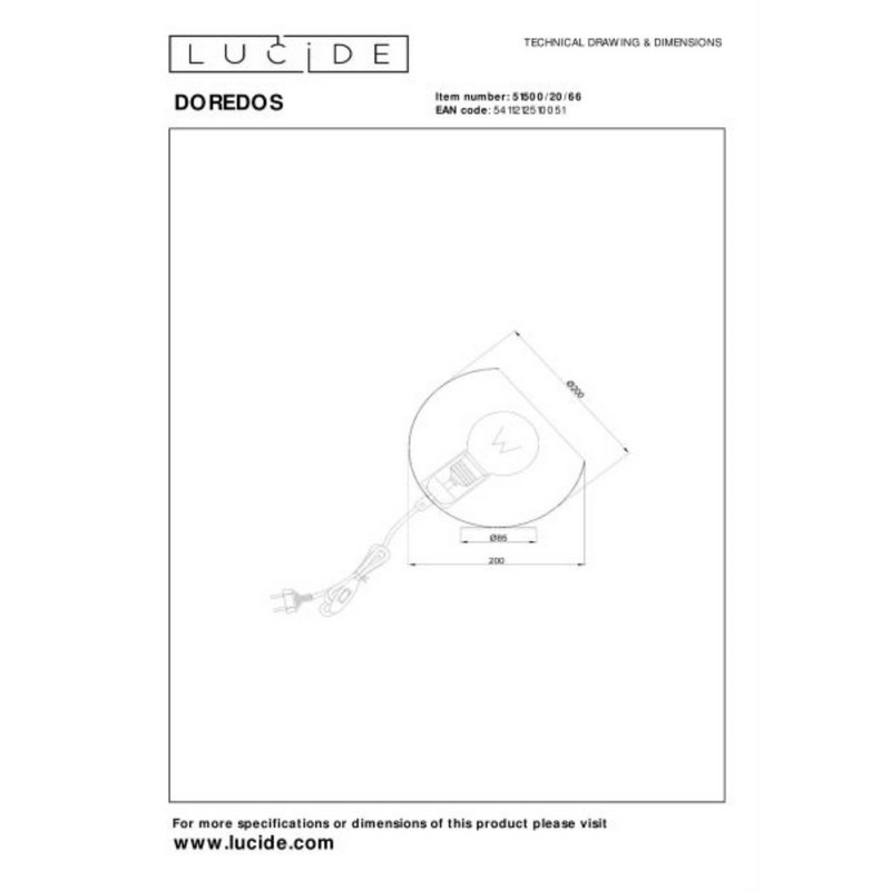 Lucide DOREDOS Tafellamp Ø 20 cm 1xE27 Roze - Afbeelding 6
