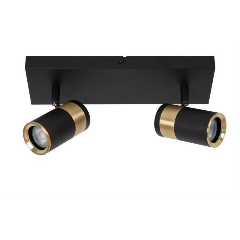 Lucide GORIK Plafondspot 2xGU10 Zwart - Afbeelding 2