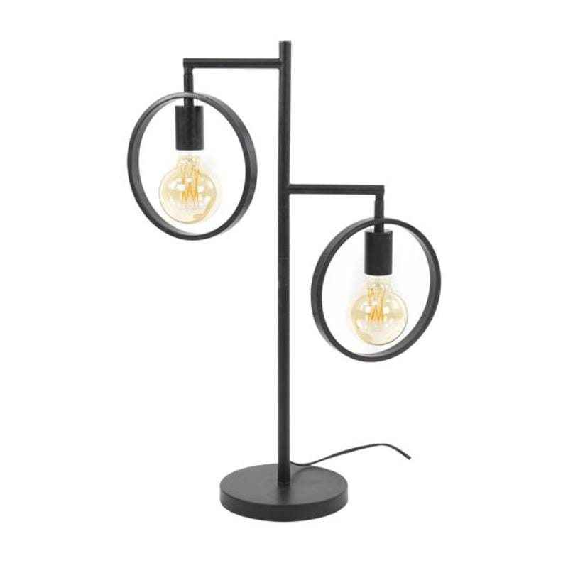 StoerLights Tafellamp 2L Ring E27 Charcoal - Afbeelding 4