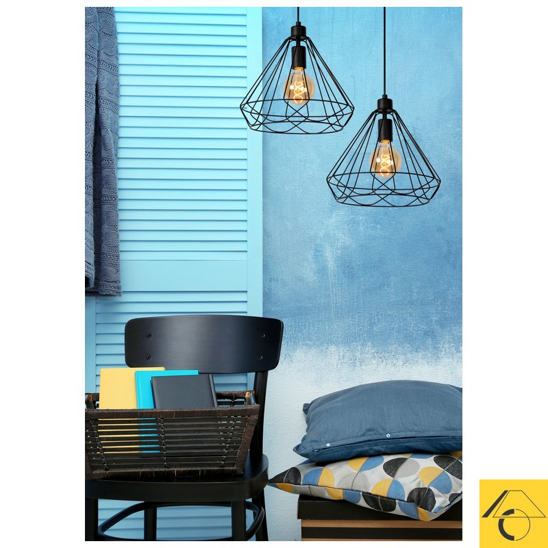 Lucide KYARA Hanglamp Ø 32 cm E27 Zwart - Afbeelding 4