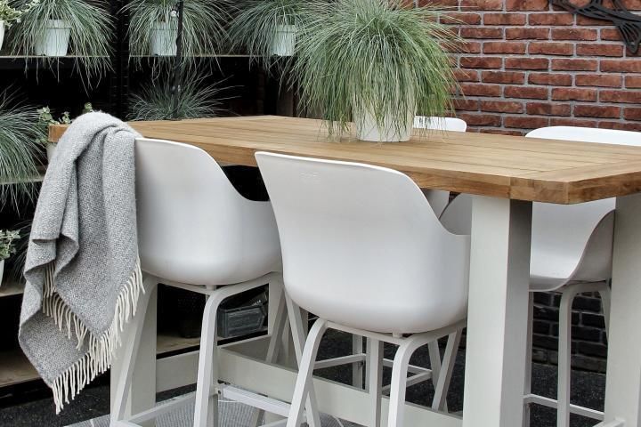 Hartman bartafel Yasmani wit inclusief 4 Sophie barkrukken - Afbeelding 3