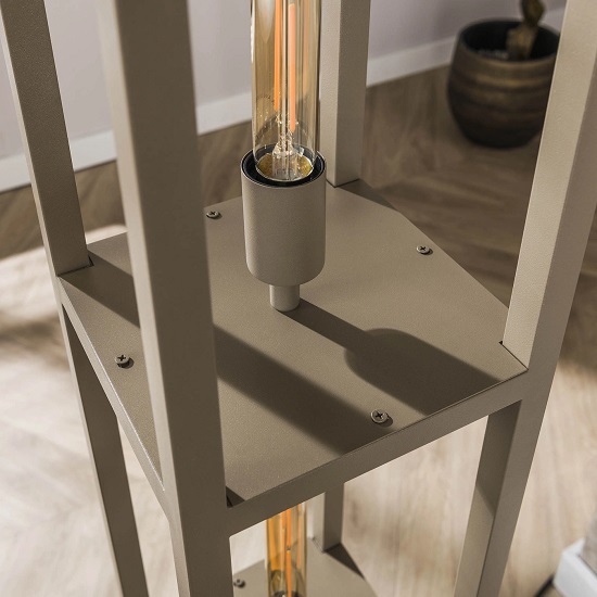 Beige vloerlamp metaal - Afbeelding 4