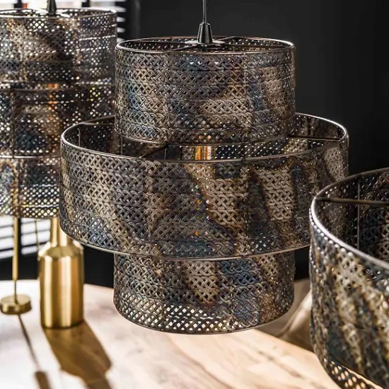 Eettafel lamp industrieel metaal - Afbeelding 4