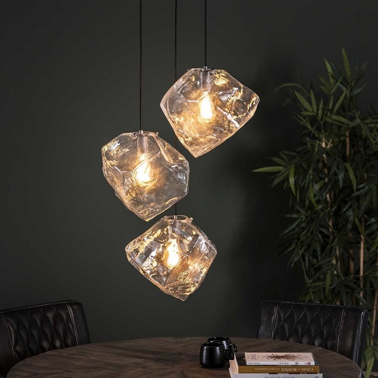 Hanglamp drie glazen blokken - Afbeelding 5