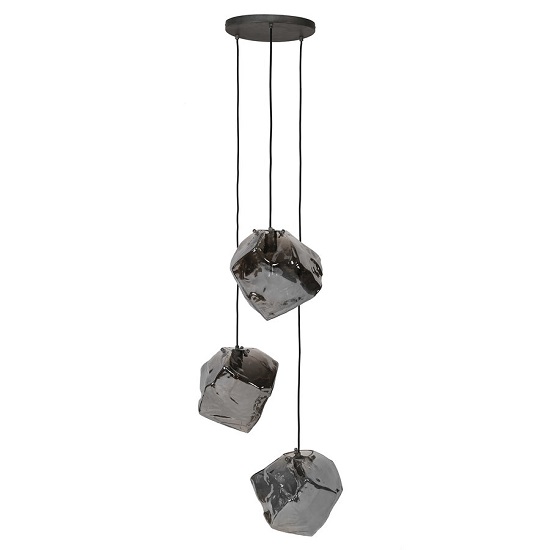 Hanglamp drie glazen blokken - Afbeelding 6