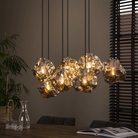 Hanglamp zeven glazen kappen - Afbeelding 2