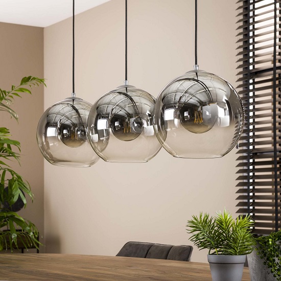 Hanglamp drie glazen bollen - Afbeelding 3