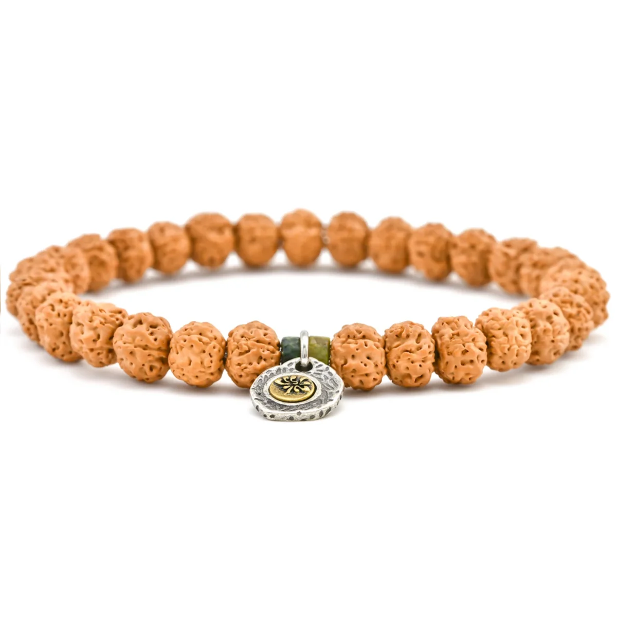 rudraksha armband – mala rudraksha – armband met 30 zaden van 8 mm – 21 cm - Afbeelding 6